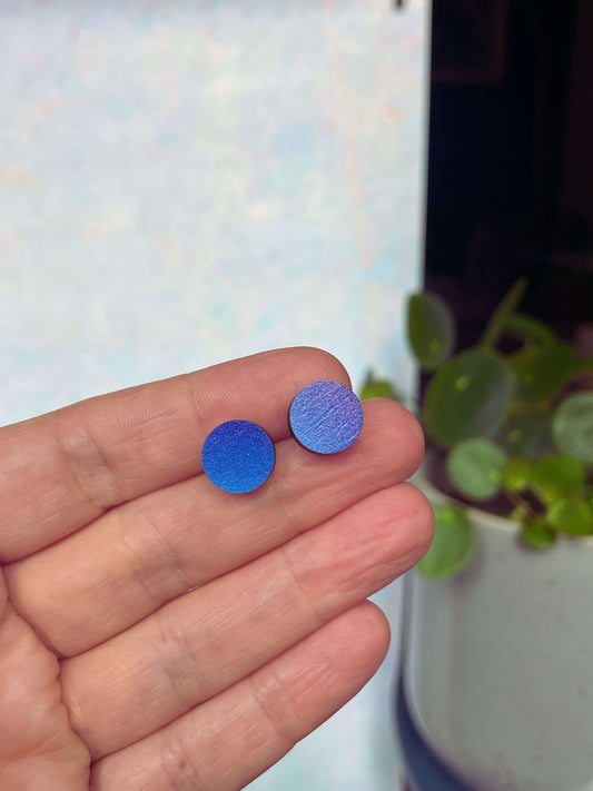 Circle Studs Ocean Blue