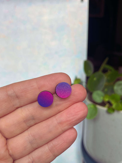 Circle Studs Purple Haze