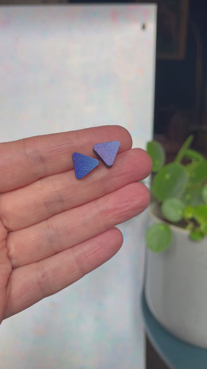 Triangle Studs Ocean Blue