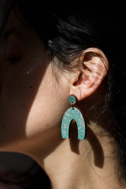 SALE: Dappled Earrings Mint Green